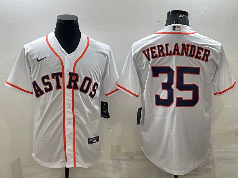 Men Houston Astros #35 Verlander White Game Nike 2022 MLB Jersey1->houston astros->MLB Jersey
